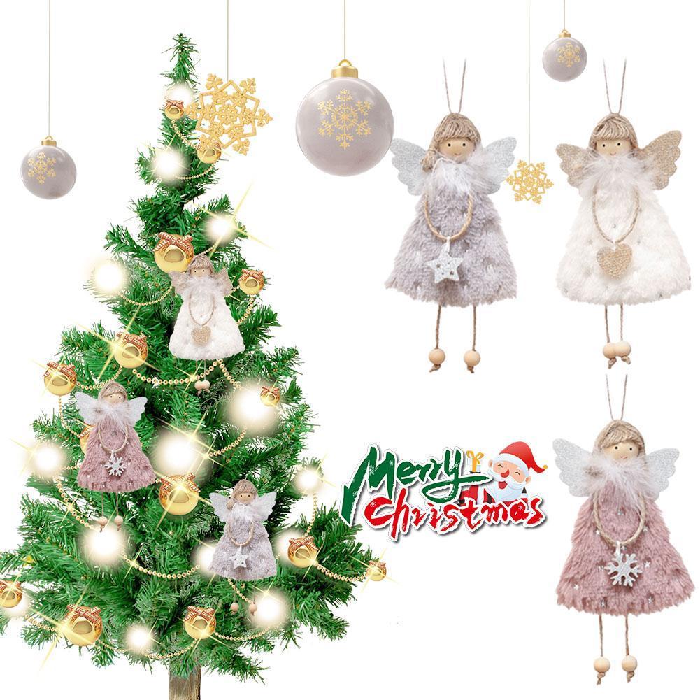 thumbnail image 3 of Ruifaya Colgantes de muñecos de ángel, muñecos de ángel de peluche colgantes de Navidad, lindos adornos de ángel para árbol de Navidad, muñecos de ángel esponjosos colgantes de Navidad para decoraci, 3 of 7