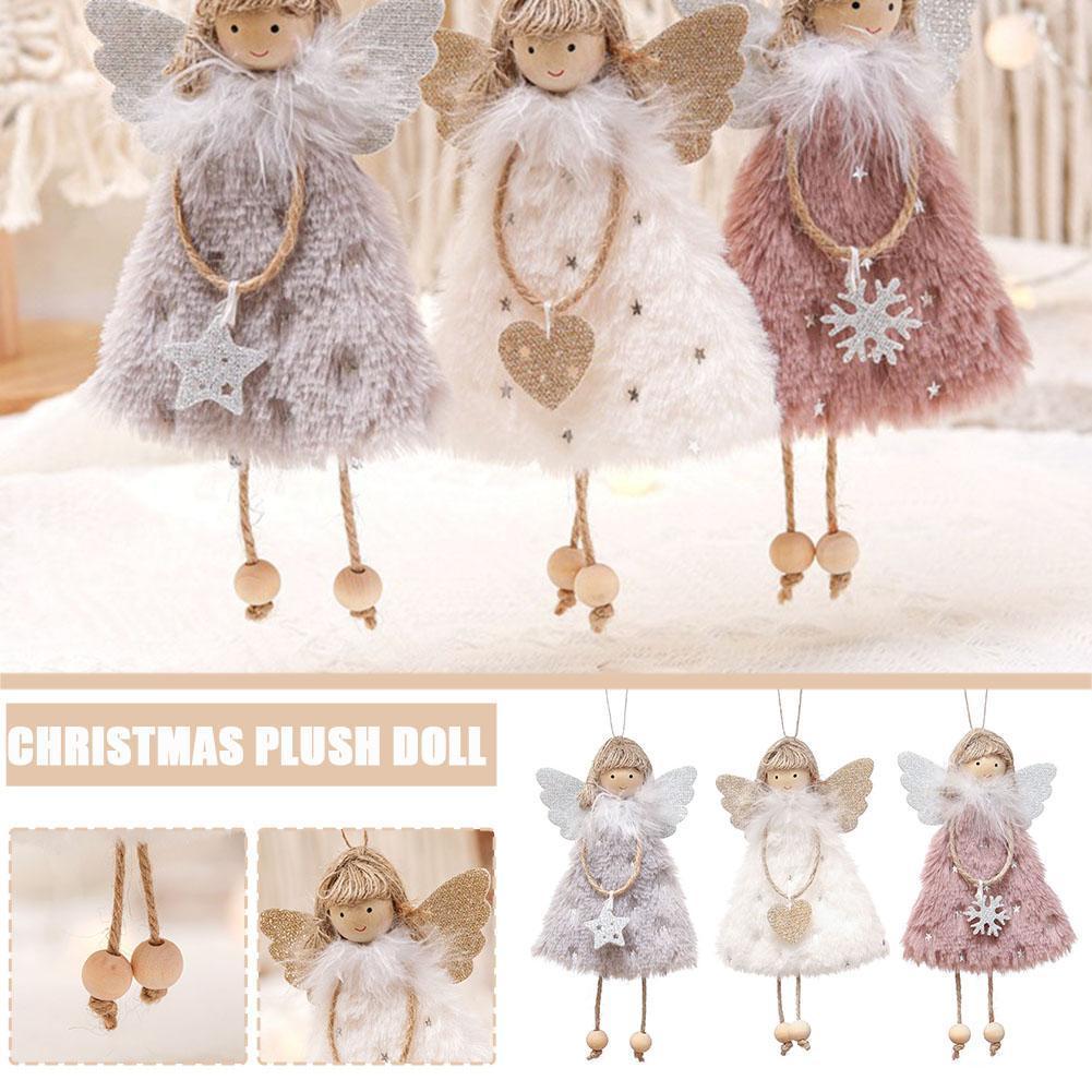 thumbnail image 4 of Ruifaya Colgantes de muñecos de ángel, muñecos de ángel de peluche colgantes de Navidad, lindos adornos de ángel para árbol de Navidad, muñecos de ángel esponjosos colgantes de Navidad para decoraci, 4 of 7