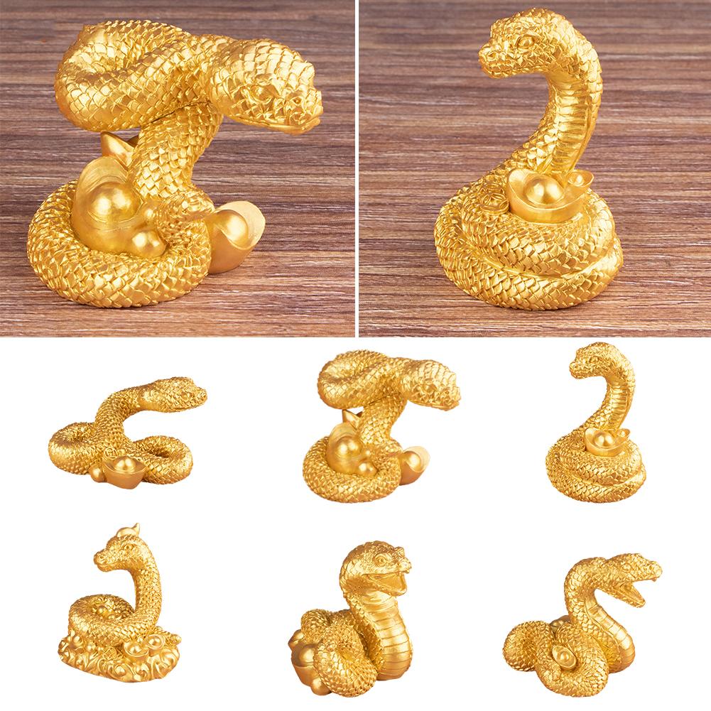 thumbnail image 3 of SGACAI Figura de serpiente Feng Shui HFSAZJ, estatuas de Feng Shui del año 2025 de la serpiente, adorno de serpiente dorada con monedas de Feng Shui, figura de serpiente, escultura de serpiente par, 3 of 7
