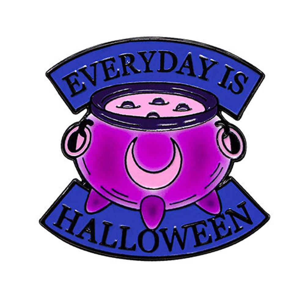 thumbnail image 4 of Wartleves Broche de aleación con forma de calabaza, gato y fantasma de dibujos animados divertidos, insignia creativa para solapa de Halloween, 4 of 7