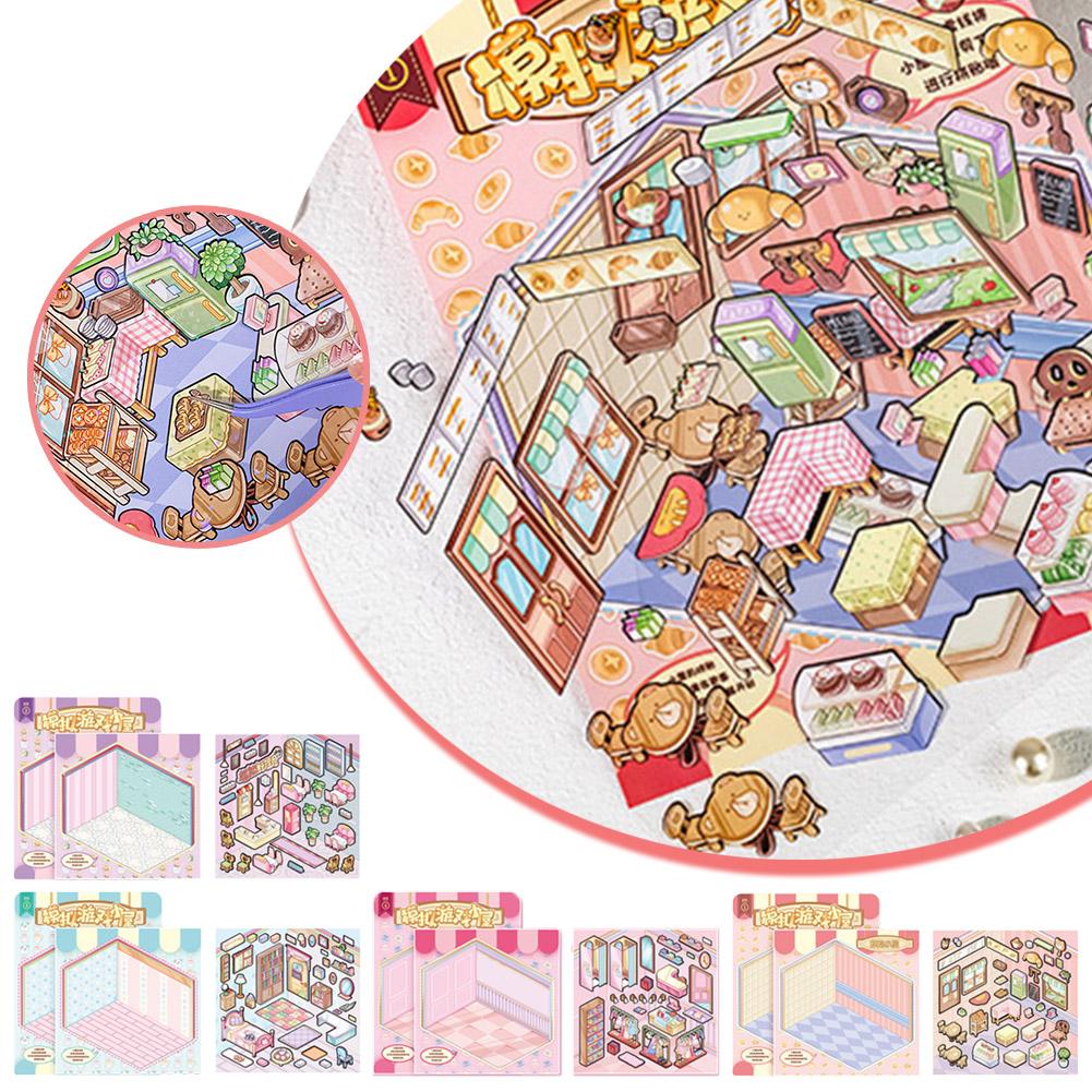 thumbnail image 2 of Ruifaya Pegatinas 3D Papelería Simulación Casa Juego Pegatinas DIY Dibujos animados Niños GifÐσ, 2 of 7