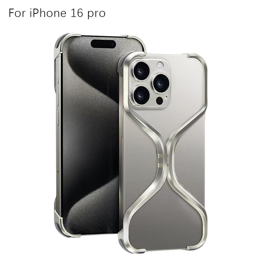 thumbnail image 4 of Ruifaya Funda sin marco de aleación de aluminio para iPhone 16 Pro Max, cubierta con disipación de calor y, 4 of 7