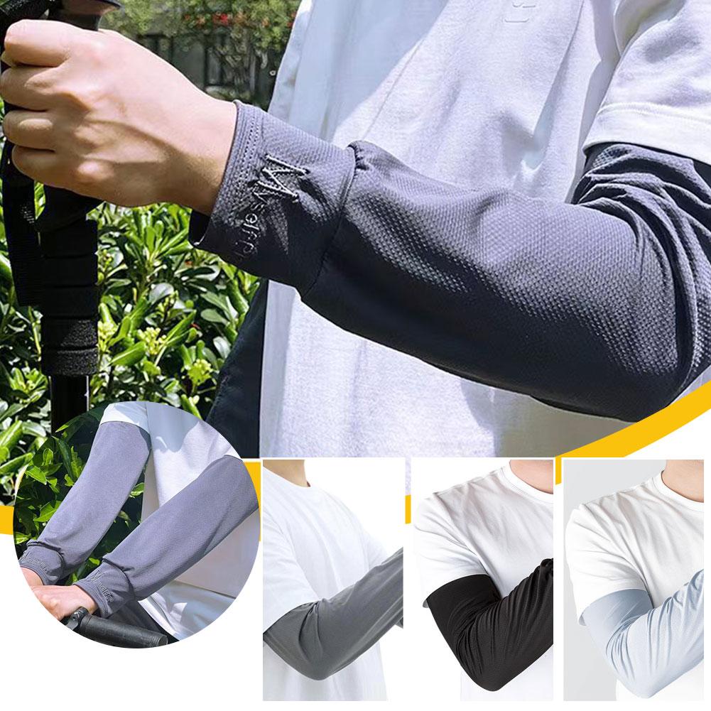 thumbnail image 3 of Ruifaya Mangas de hielo para hombre, protección solar, sueltas, para ciclismo, pesca, trabajo, protección del brazo, 3 of 7