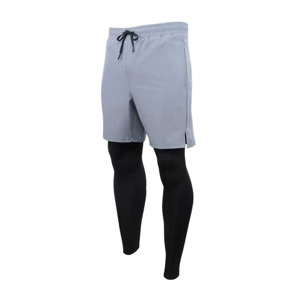 thumbnail image 3 of Wartleves Pantalones de running para hombre Mallas deportivas de compresión 2 en 1 de secado rápido para fitness y gimnasio, 3 of 7