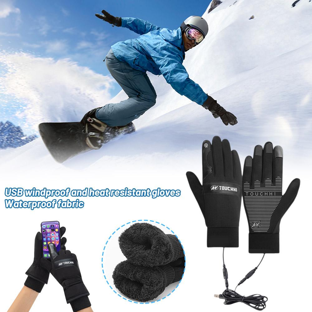 thumbnail image 3 of SGACAI Guantes eléctricos calefactados por USB, recargables, con pantalla táctil, para motocicleta, 3 of 7