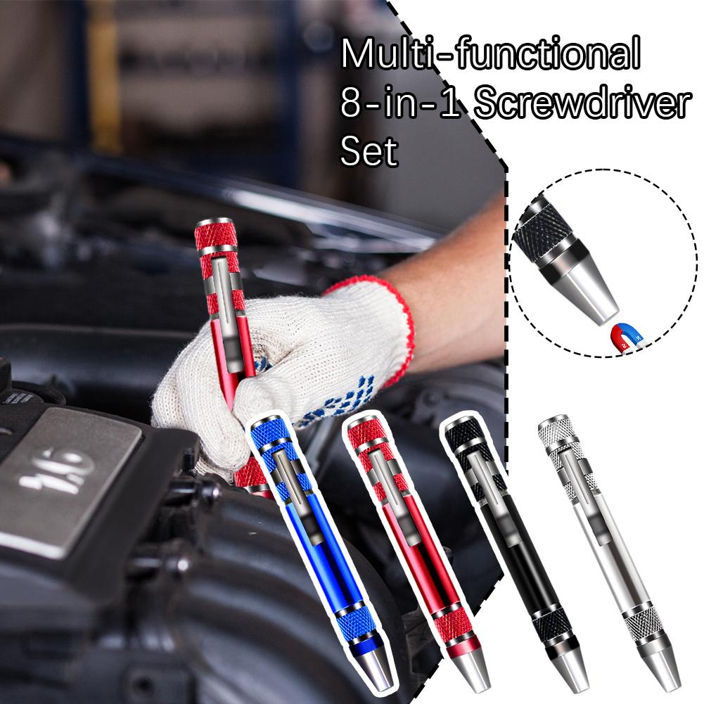 thumbnail image 2 of Wartleves Destornillador multifunción 8 en 1 con forma de bolígrafo, herramienta de reparación con descuento del 50 %, 2 of 7