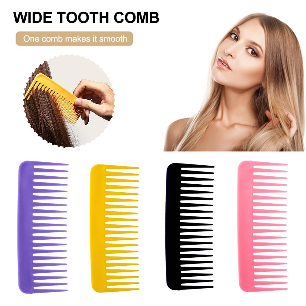 thumbnail image 2 of Ruifaya Peine de dientes anchos, peine sin mango, peine de dientes anchos y grandes para desenredar, peine antiestático, peine de champú para cabello grueso, rizado y húmedo para mujeres y hombres,, 2 of 7