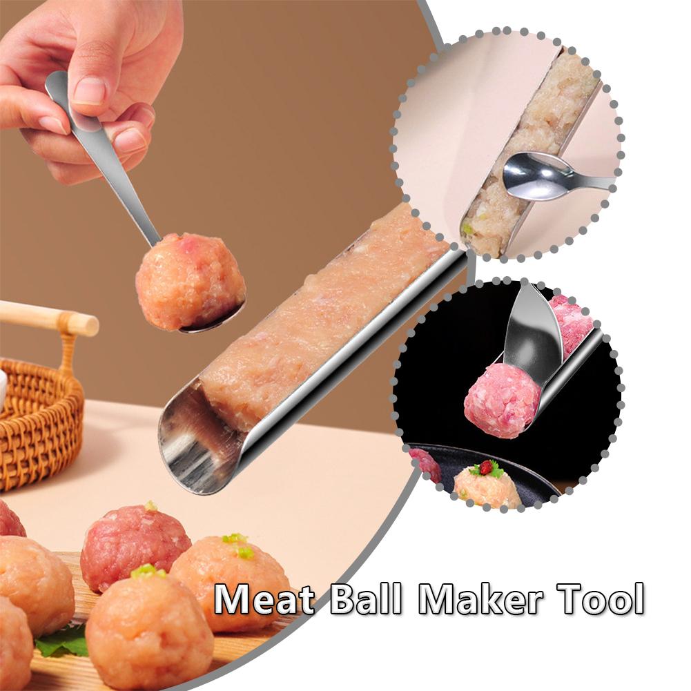 thumbnail image 3 of SGACAI Herramienta para hacer albóndigas de acero inoxidable 304 Molde para hacer albóndigas de carne de res y pescado, 3 of 7