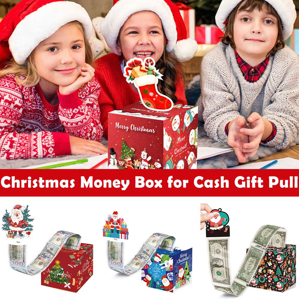 thumbnail image 4 of Wartleves Hucha navideña para regalar dinero en efectivo, regalos de fiesta navideña, hucha para regalar dinero en efectivo, caja de regalo de dinero de Feliz Navidad con tarjetero extraíble y soporte, 4 of 7