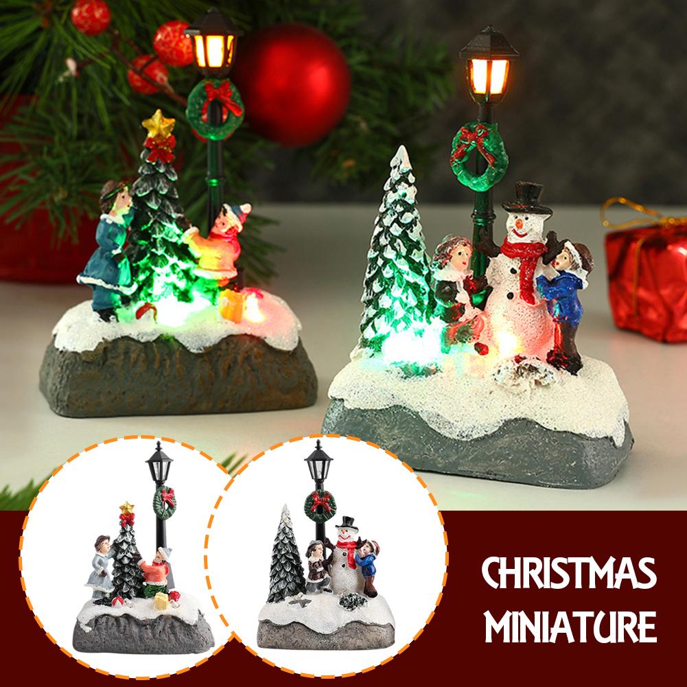 thumbnail image 4 of Ruifaya Mini luces navideñas decorativas de resina para casa de muñecas, microadornos paisajísticos I4, 4 of 7