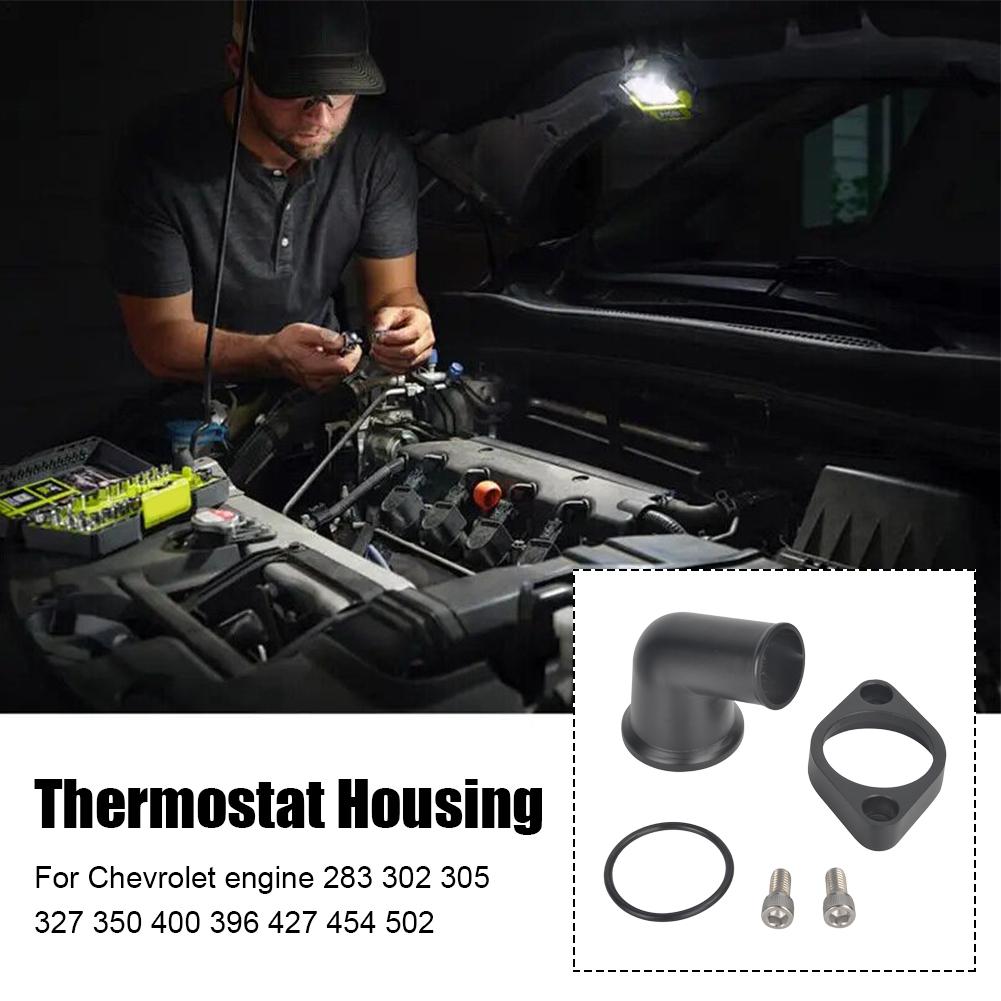 thumbnail image 4 of SGACAI Carcasa de termostato de aluminio con cuello de agua para SBC BBC para refrigeración de motor Chevrolet, 4 of 7