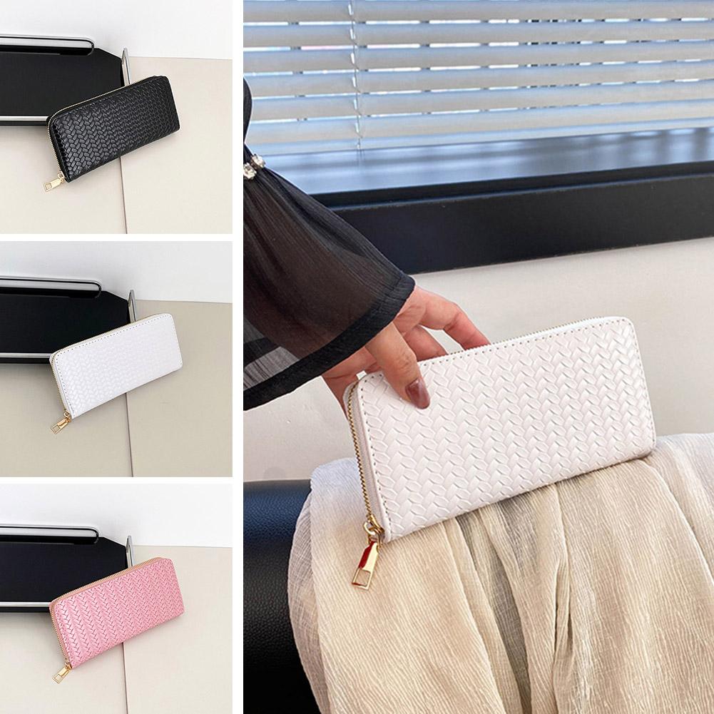 thumbnail image 3 of Wartleves Cartera larga tejida de cuero PU 2024:, ¡mucho!, 3 of 7
