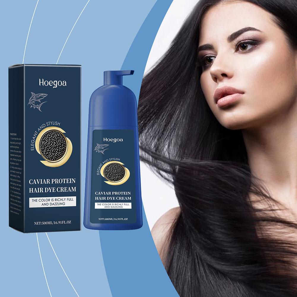 thumbnail image 4 of SGACAI Champú colorante vegetal suave para cabello con crema colorante de proteína de caviar, 4 of 7