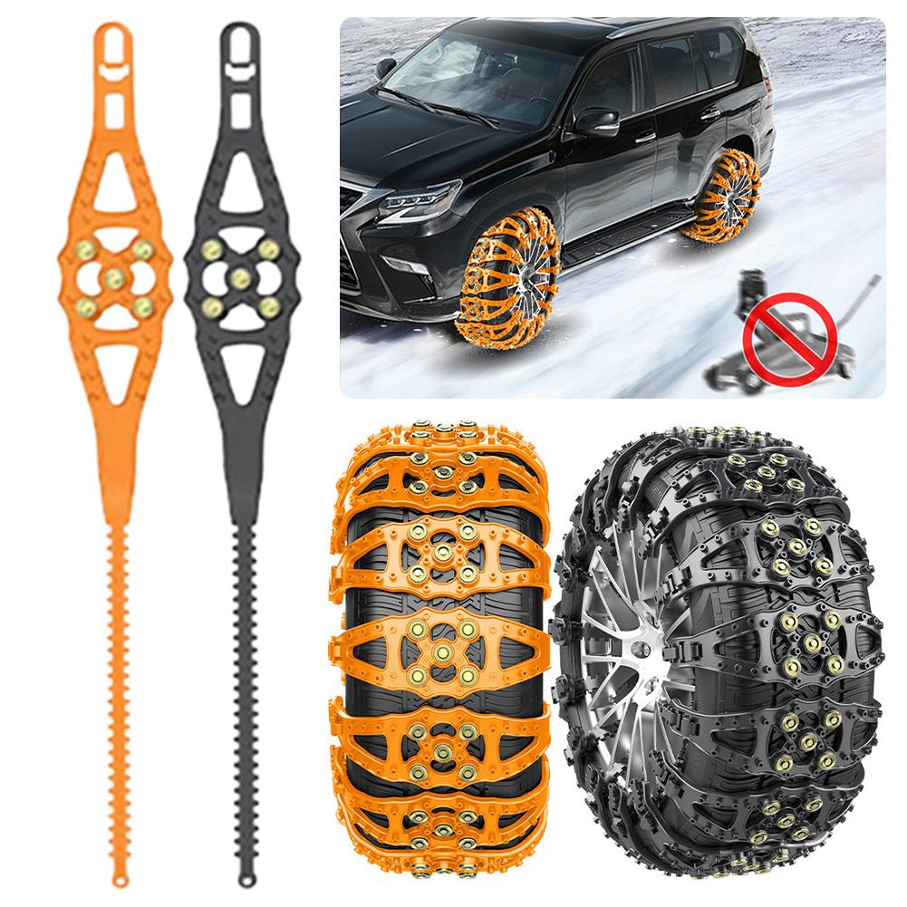 thumbnail image 2 of Ruifaya Cadena de protección para nieve para coche, 2/4 unidades, para SUV, uso general, cadena universal para nieve, ensanchada, con ruedas, engrosada para barro, neumáticos T6G0, para camión, 2 of 7