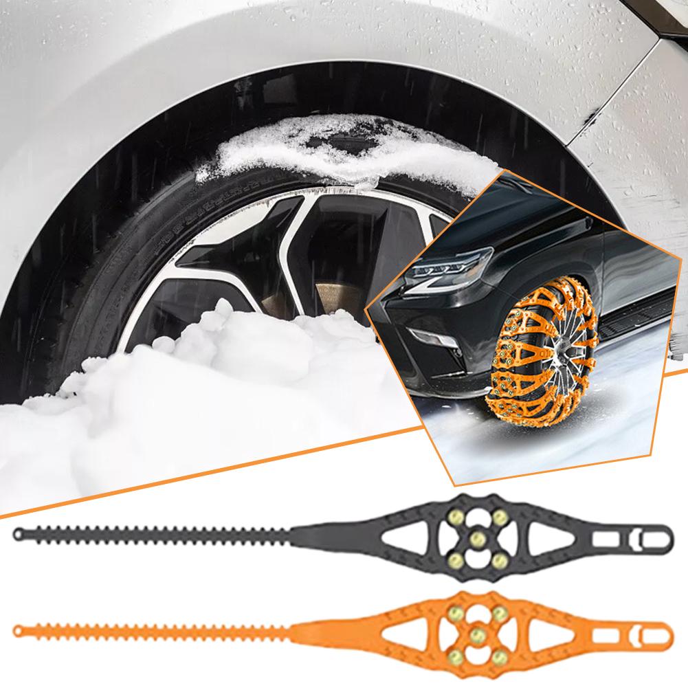 thumbnail image 4 of Ruifaya Cadena de protección para nieve para coche, 2/4 unidades, para SUV, uso general, cadena universal para nieve, ensanchada, con ruedas, engrosada para barro, neumáticos T6G0, para camión, 4 of 7