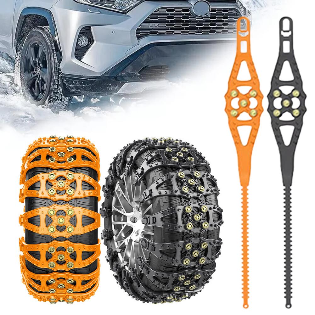 thumbnail image 3 of Ruifaya Cadena de protección para nieve para coche, 2/4 unidades, para SUV, uso general, cadena universal para nieve, ensanchada, con ruedas, engrosada para barro, neumáticos T6G0, para camión, 3 of 7