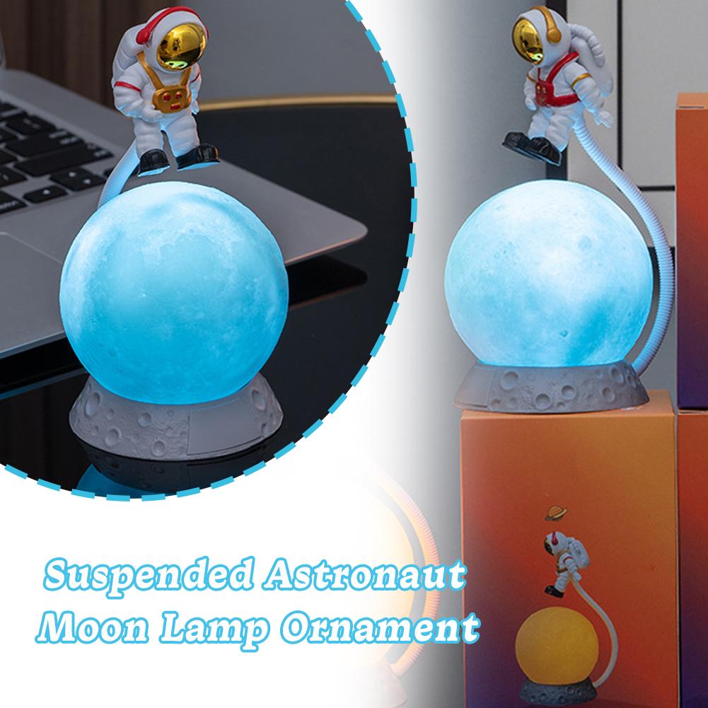 thumbnail image 3 of Wartleves Lámpara colgante con forma de astronauta y forma de luna, nueva K8, 3 of 7