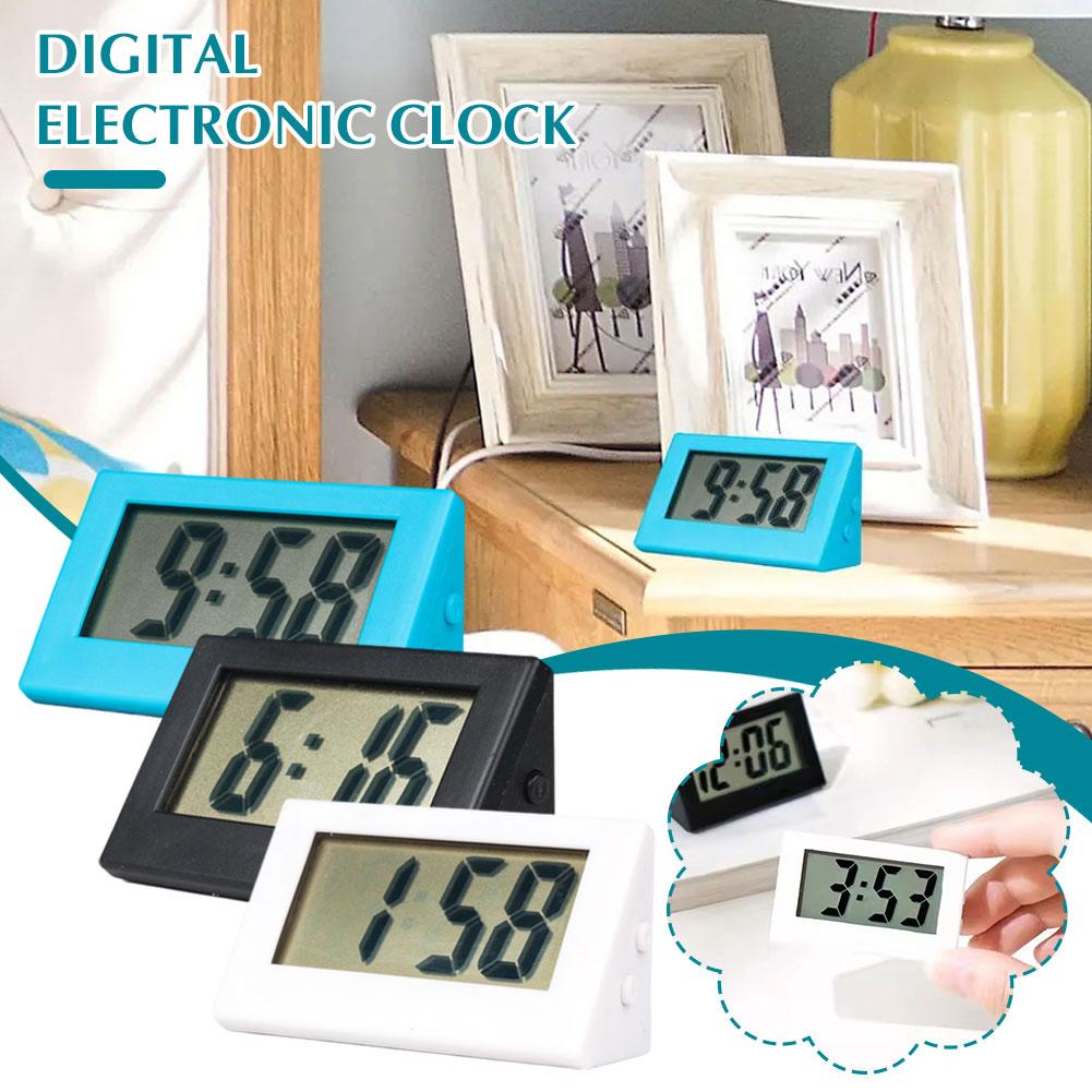 thumbnail image 4 of SGACAI Pequeño reloj digital sin tictac, despertador eléctrico de escritorio con batería de botón, 4 of 7