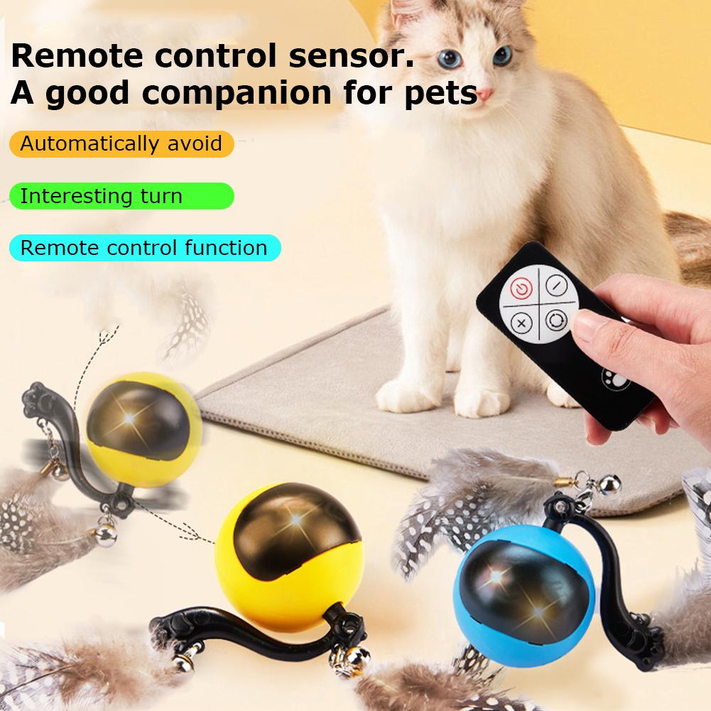 thumbnail image 2 of Wartleves Pelota inteligente para gatos, juguete eléctrico interactivo para gatos y perros, con ruedas automáticas, 1 unidad, 2 of 7