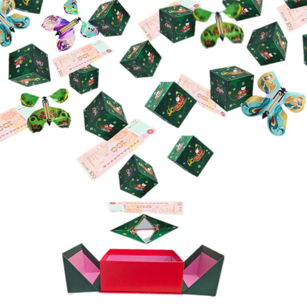 thumbnail image 4 of Wartleves Nochebuena Regalo de Navidad Sorpresa creativa Sobre navideño Nuevo rojo, 4 of 7