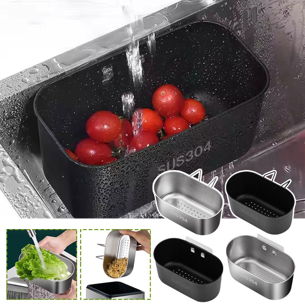 thumbnail image 4 of SGACAI Cesta de drenaje de fregadero de acero inoxidable, nueva cesta de drenaje de colador de fregadero colgante multifuncional 2024, filtro de residuos de alimentos para fregadero de cocina y lim, 4 of 7