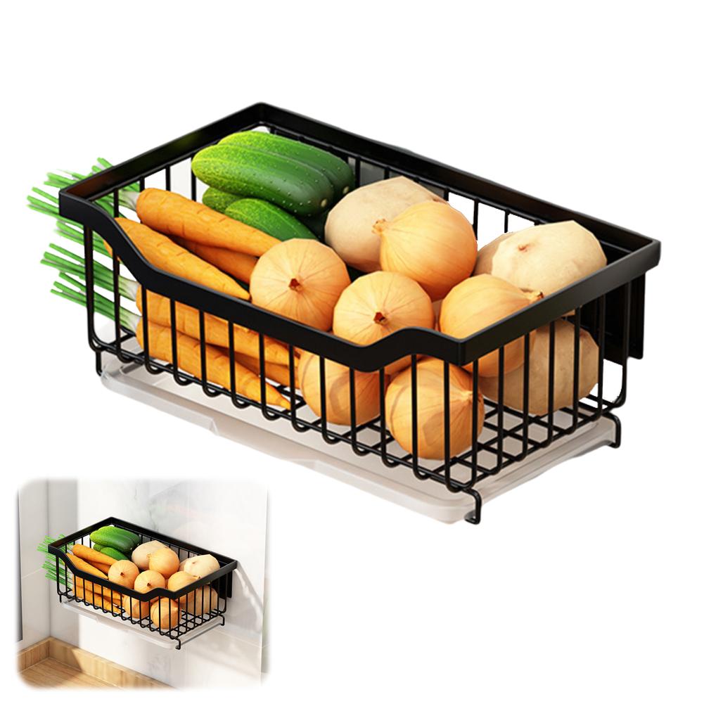 thumbnail image 5 of Ruifaya Estante de pared para frutas y verduras, cestas de almacenamiento de alambre de metal, lote Z2, 5 of 7