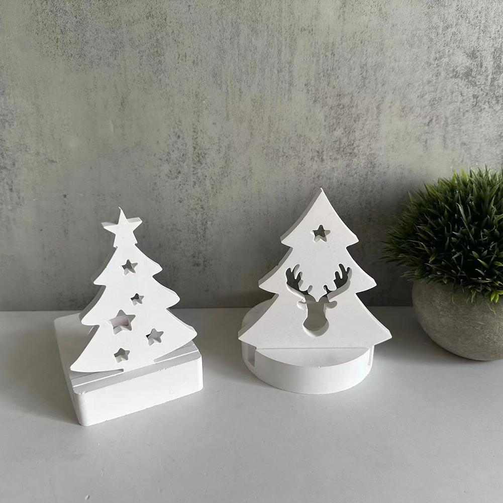 thumbnail image 4 of Ruifaya Moldes de silicona, portavelas, portavelas de árbol de Navidad, moldes para velas♯, 4 of 7