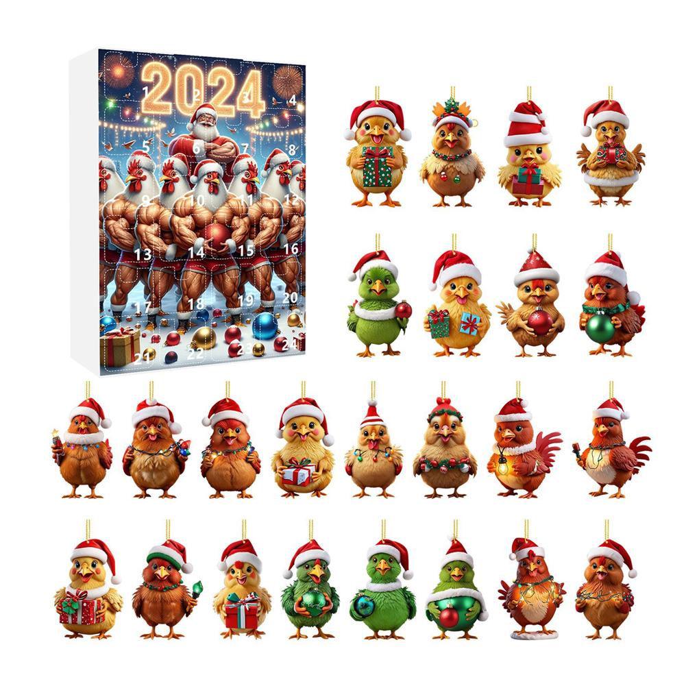 thumbnail image 4 of SGACAI Calendario de Adviento de 24 días para las vacaciones de Navidad Calendario de cuenta regresiva Chicken Fast, 4 of 7