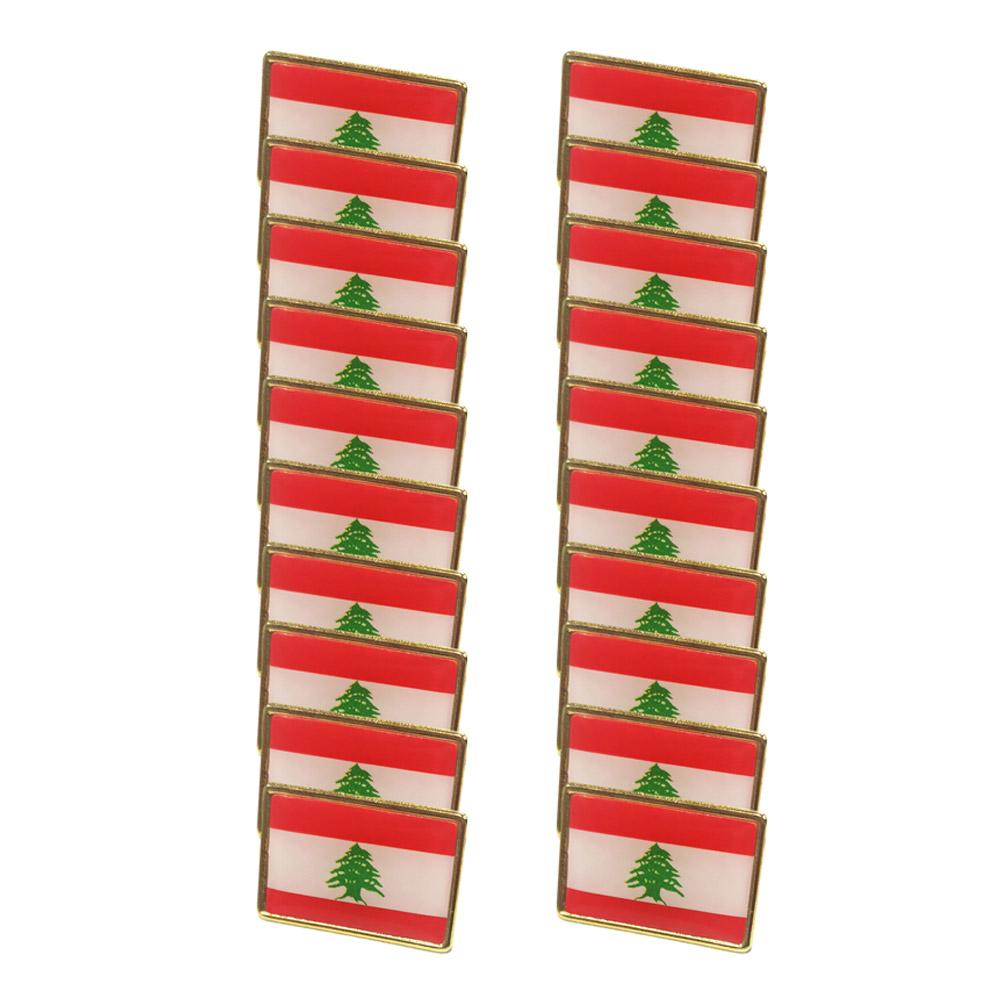 thumbnail image 5 of Wartleves Broches de solapa con la bandera del Líbano, broches a granel, insignias de recuerdo para hombres, mujeres, ropa, sombreros, 5 of 7