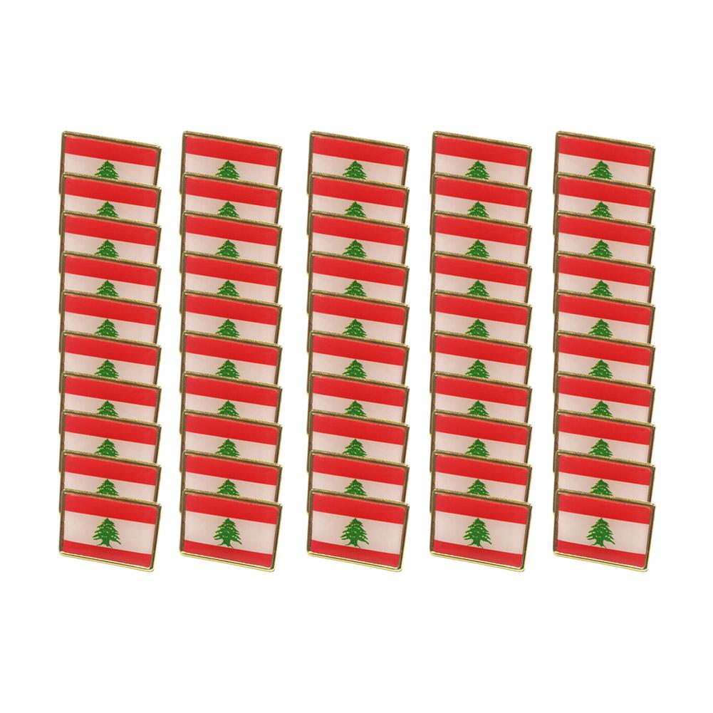 thumbnail image 4 of Wartleves Broches de solapa con la bandera del Líbano, broches a granel, insignias de recuerdo para hombres, mujeres, ropa, sombreros, 4 of 7