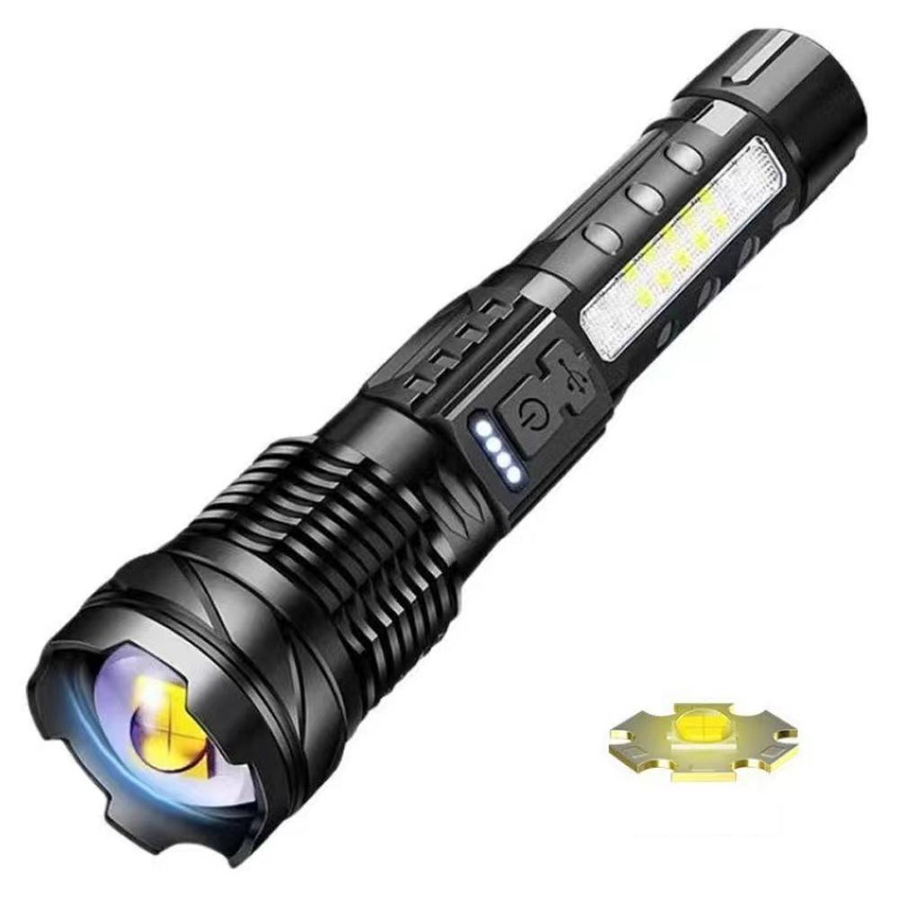 thumbnail image 5 of Wartleves Linterna LED potente y brillante con zoom para acampar, tipo C, recargable para exteriores, 5 of 7