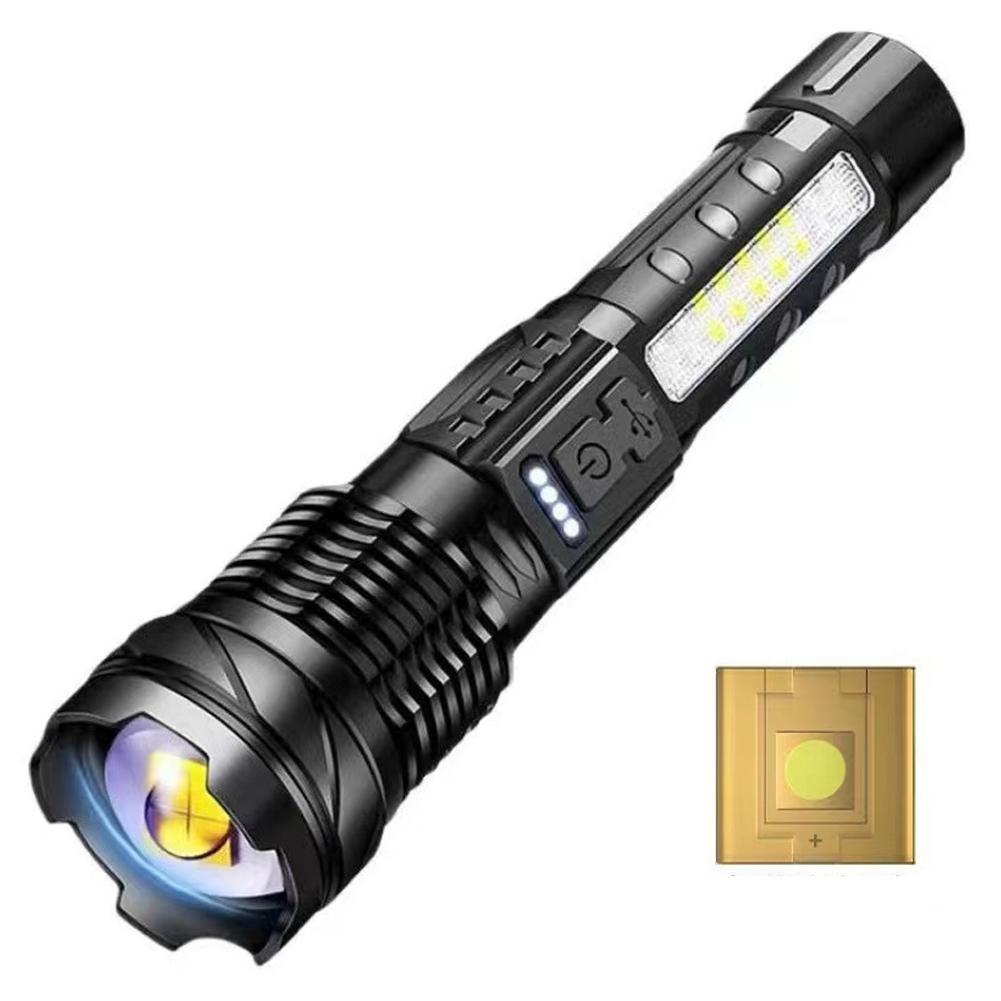 thumbnail image 4 of Wartleves Linterna LED potente y brillante con zoom para acampar, tipo C, recargable para exteriores, 4 of 7