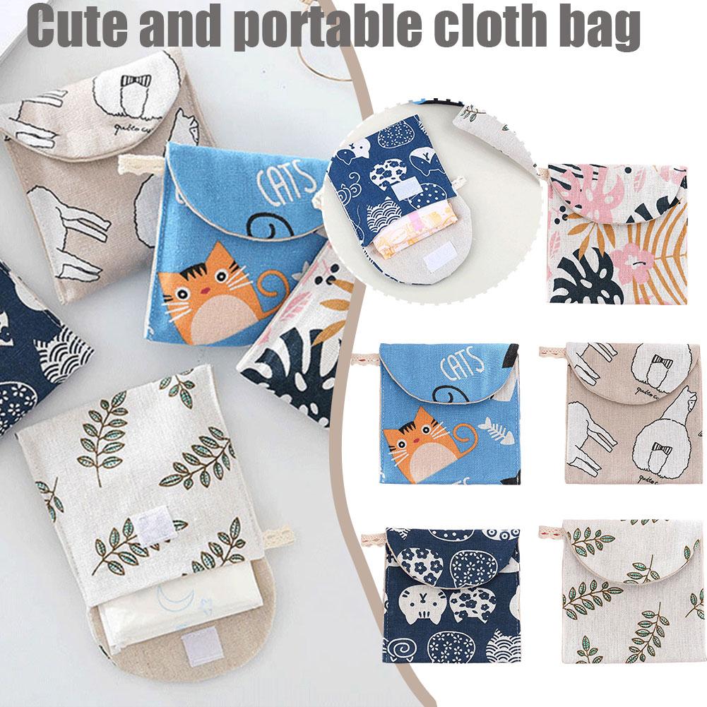 thumbnail image 3 of Wartleves Bonita bolsa de almacenamiento de compresas sanitarias, bolsa portátil para copa menstrual, para el período y, 3 of 7