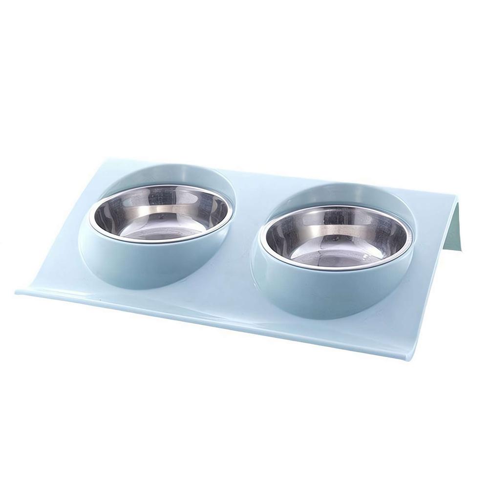 thumbnail image 5 of Ruifaya CQJJTKX Comedero elevado para perros, cuenco para perros y gatos, comedero doble elevado para mascotas, cuencos para perros y gatos, comedero doble para mascotas, con 2 cuencos de acero inox, 5 of 7