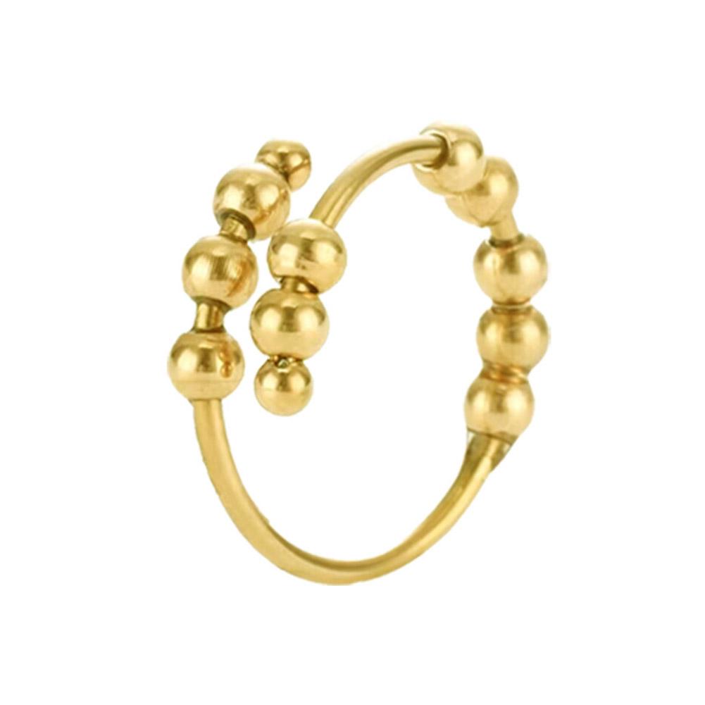 thumbnail image 4 of Wartleves Nueva pulsera de acero de titanio con cuentas giratorias para aliviar el estrés y la atención plena, 4 of 7