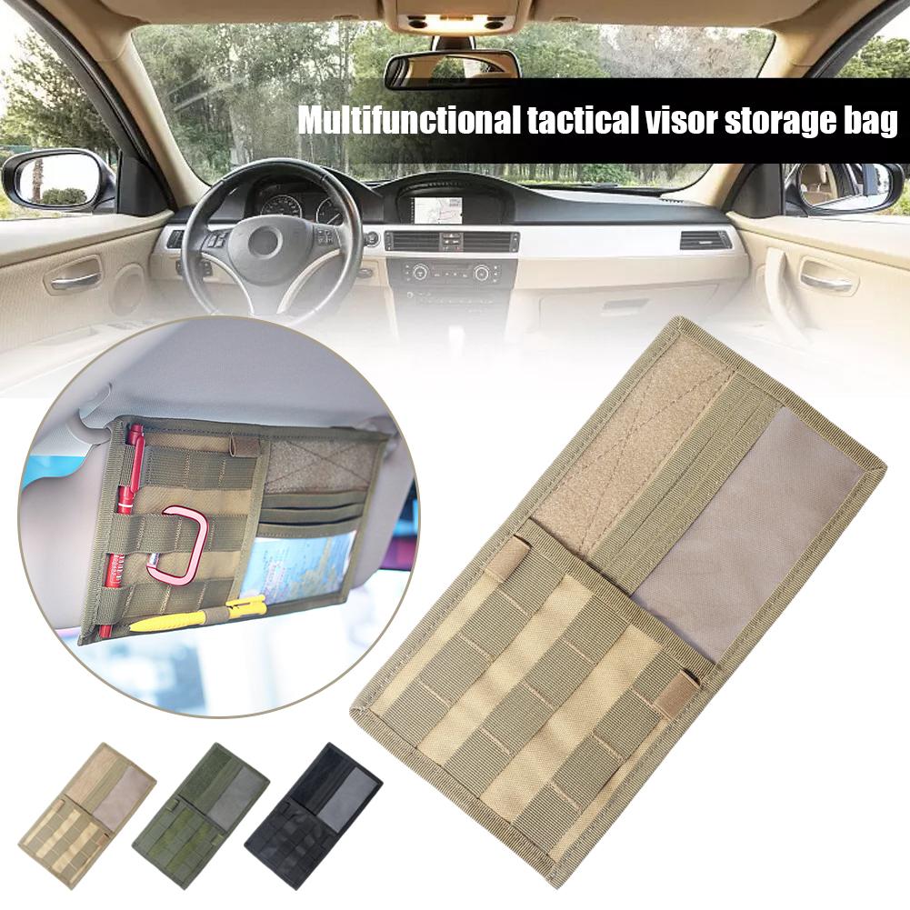 thumbnail image 3 of Ruifaya Organizador de visera para el sol del coche, bolsa de almacenamiento de accesorios para panel de visera Molle táctico, 3 of 7