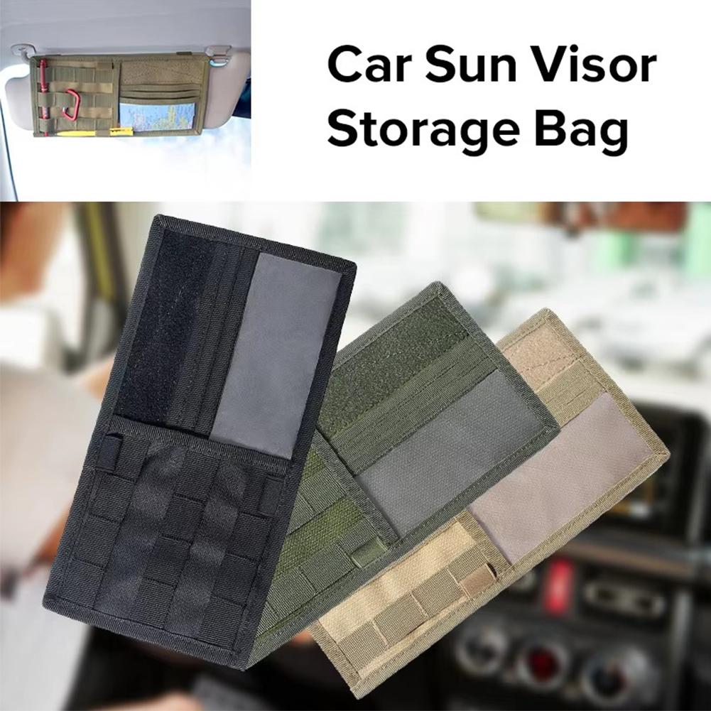 thumbnail image 2 of Ruifaya Organizador de visera para el sol del coche, bolsa de almacenamiento de accesorios para panel de visera Molle táctico, 2 of 7
