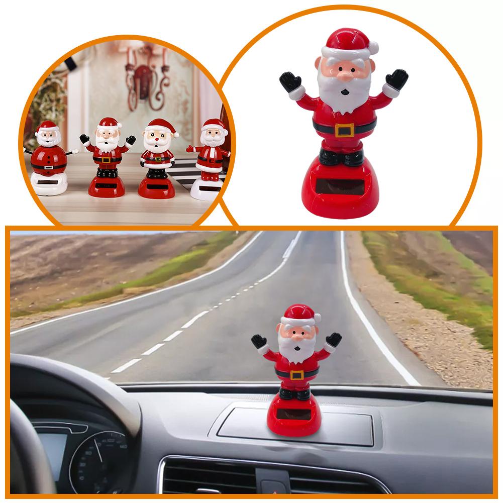 thumbnail image 2 of SGACAI Fgbetcv Juguete navideño de baile con energía solar, decoración navideña para el coche, muñeco cabezón para el salpicadero del coche, decoración del coche, estatuas solares de baile para dec, 2 of 7