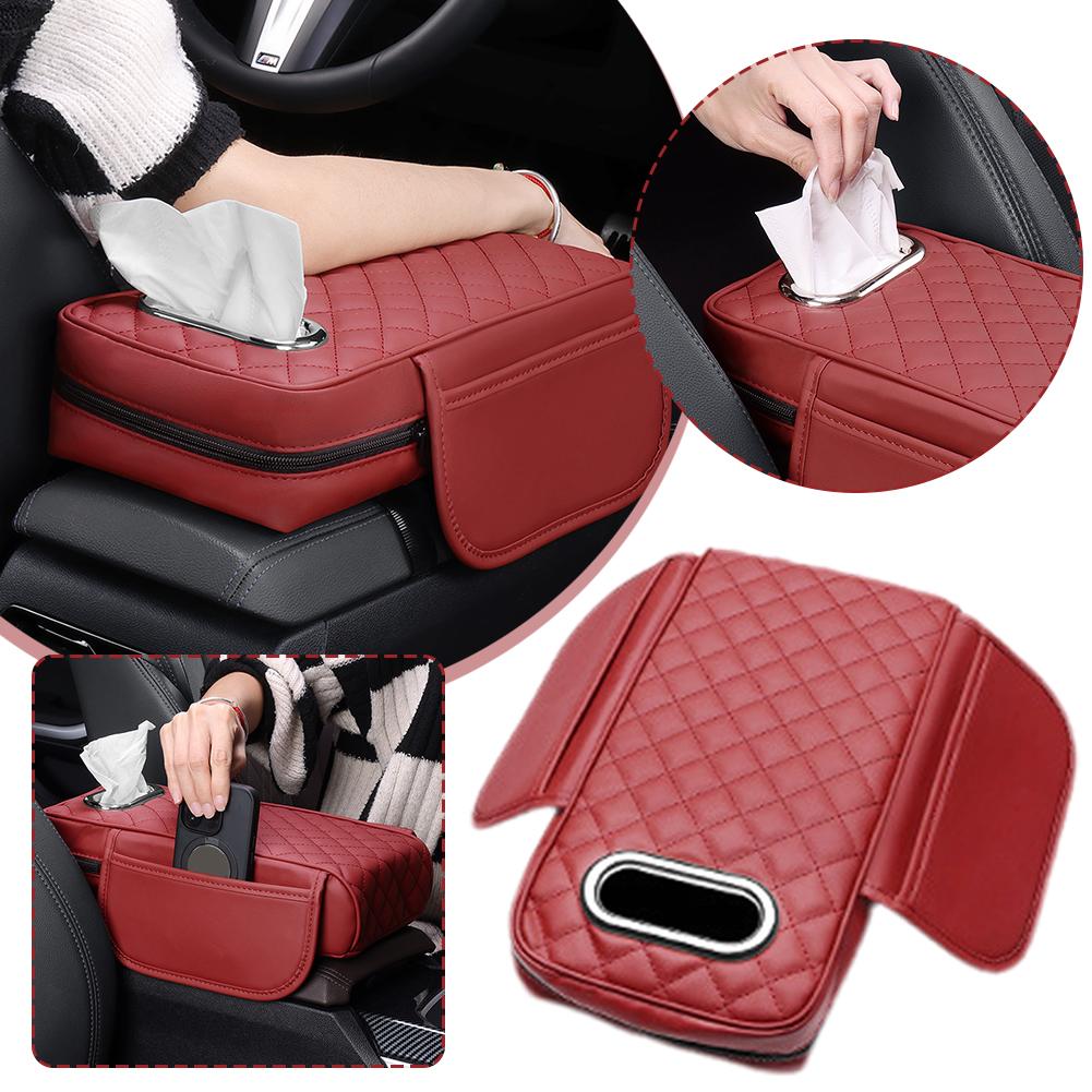 thumbnail image 2 of SGACAI Cojín de espuma viscoelástica para reposabrazos de coche, almohadilla elevadora para reposabrazos, caja de pañuelos ◆λ, 2 of 7