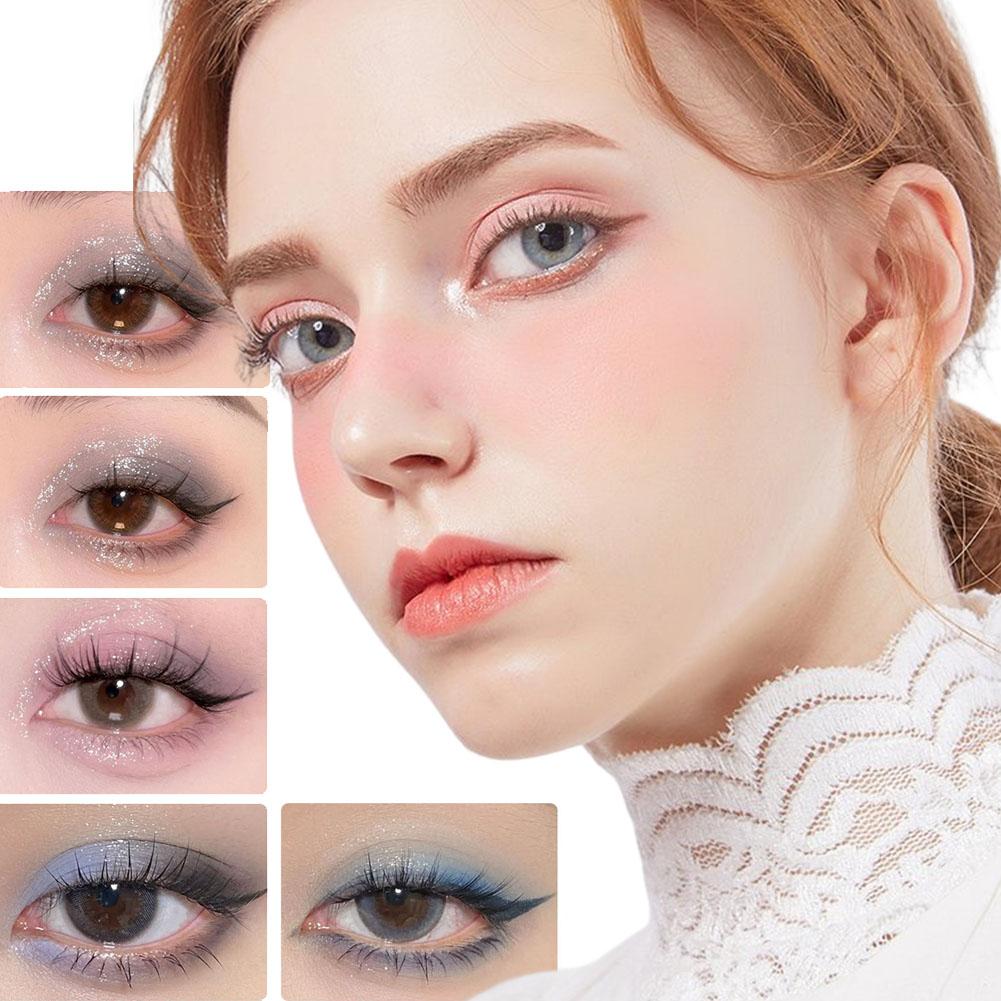 thumbnail image 3 of Ruifaya Sombra de ojos Label Flicker 4 colores Cuatro placas Pearl Cool Black W1B7 Maquillaje, 3 of 7
