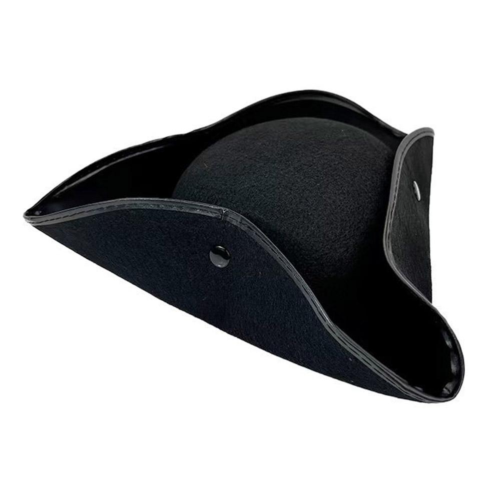 thumbnail image 3 of Wartleves 1 pieza SOMBRERO DE TRICORNIO PARA FIESTA, PIRATA DEL CARIBE, ADULTOS, DISFRAZ G7S3 ☆, 3 of 7