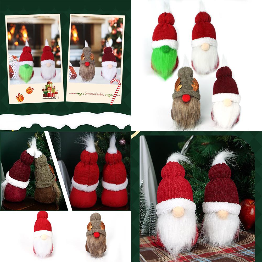 thumbnail image 3 of Ruifaya Figura decorativa de gnomo navideño de punto, regalo de Navidad, decoración y, 3 of 7