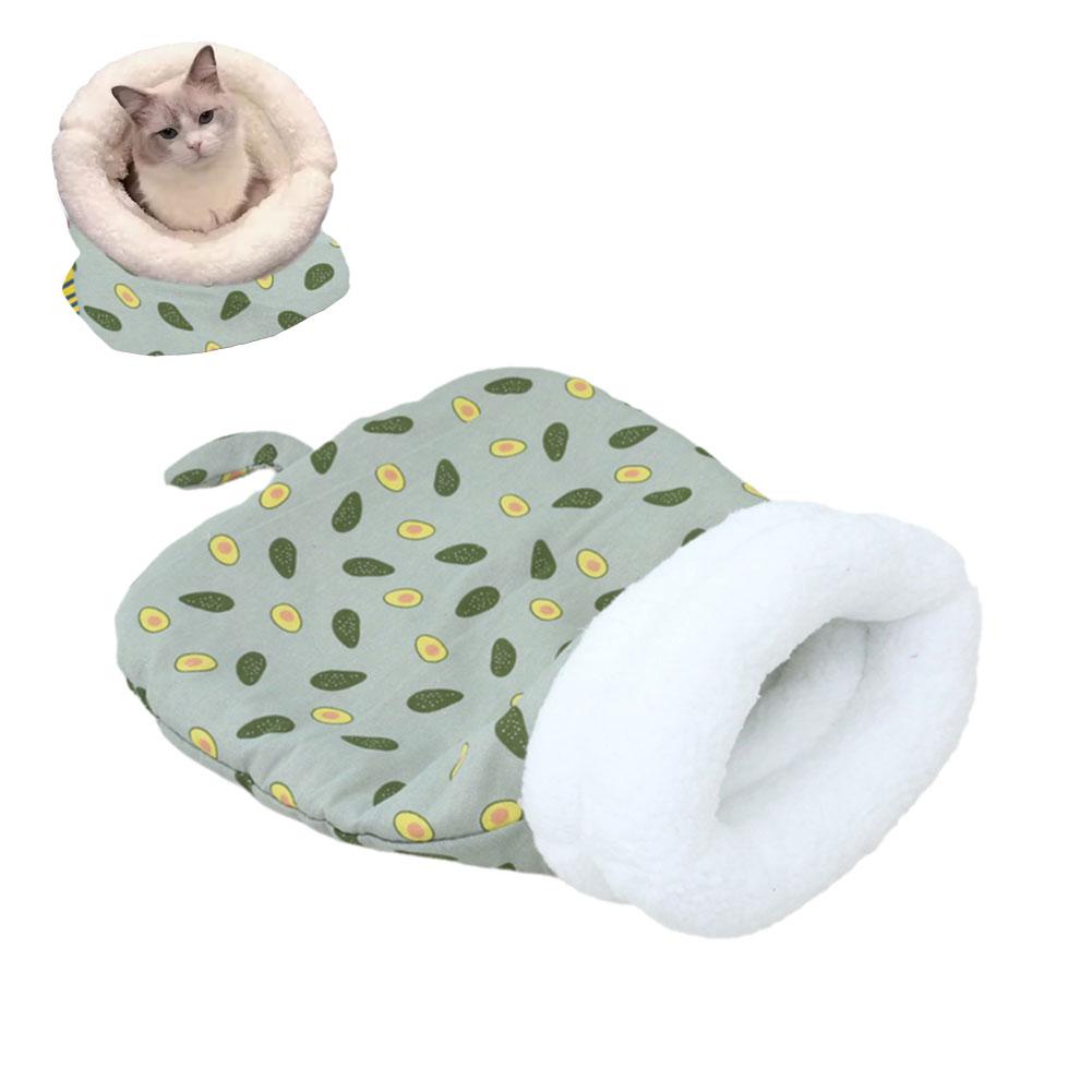 thumbnail image 4 of Wartleves Cama de felpa de invierno para mascotas, cojín redondo, casa 2 en 1, cesta cálida para gatos, nido para perros y gatos, perrera para dormir para gatitos, bolsa pequeña, nido para gatos, cuev, 4 of 7
