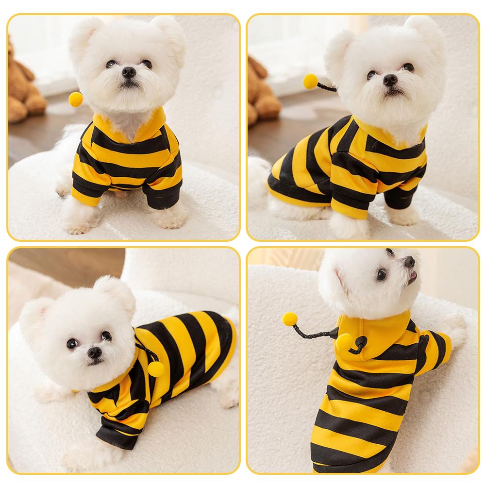 thumbnail image 4 of SGACAI Atuendo de abeja para uso diario para mascotas Sudadera con capucha elegante y bonita para mascotas Disfraz de abeja para Halloween para mascotas, 4 of 7