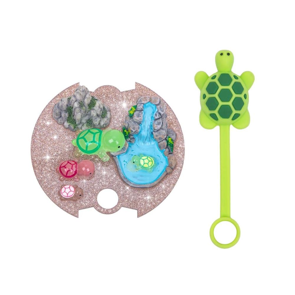 thumbnail image 4 of Ruifaya Tapa de taza con pajita para tortugas, estilo estanque de tortugas con el estilo de la naturaleza, 4 of 7