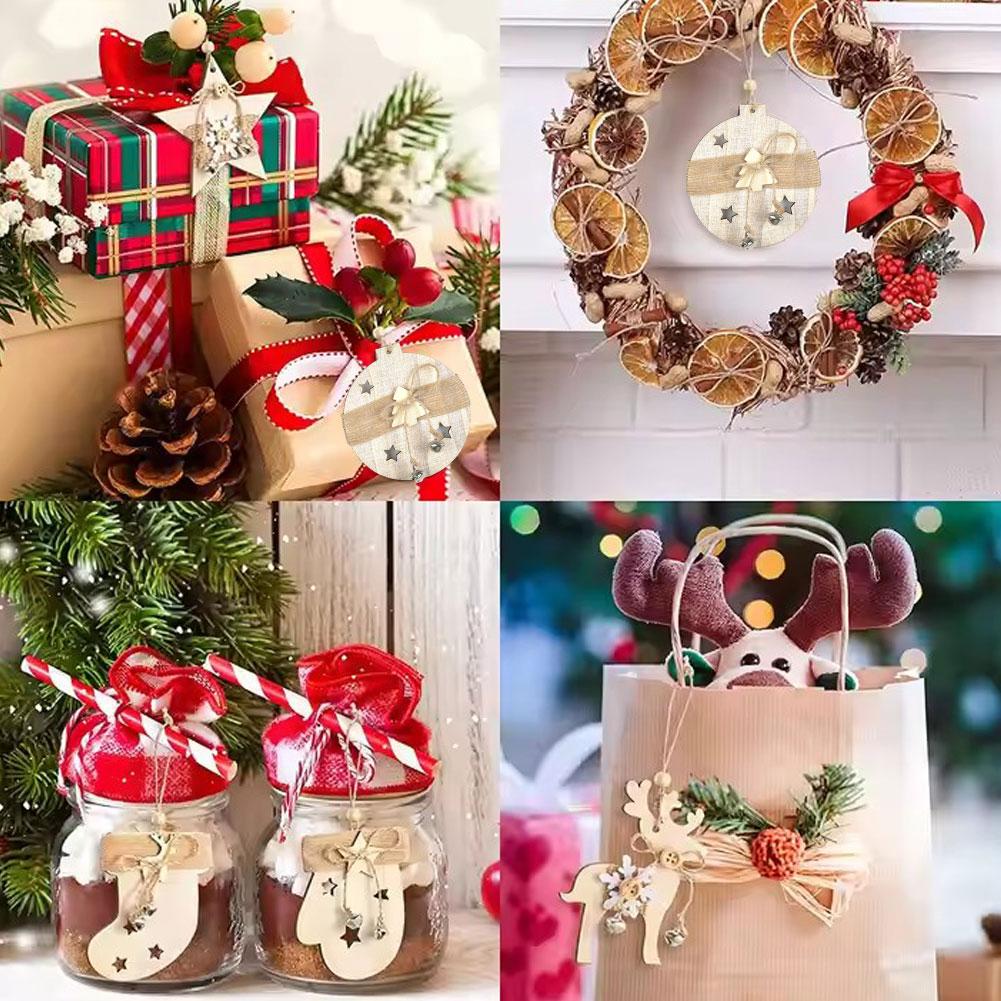 thumbnail image 3 of SGACAI Árboles de Navidad Adornos colgantes de madera Adornos navideños Decoración navideña para el hogar 20, 3 of 7