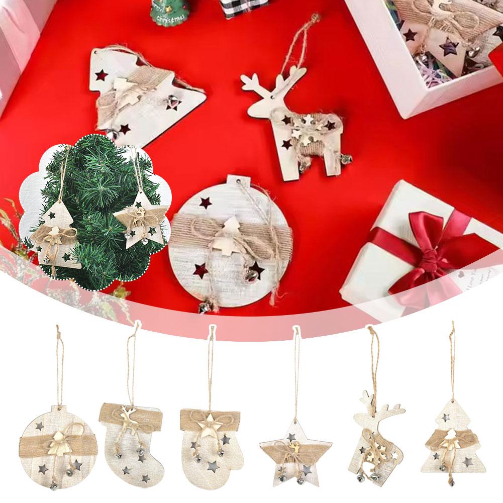 thumbnail image 4 of SGACAI Árboles de Navidad Adornos colgantes de madera Adornos navideños Decoración navideña para el hogar 20, 4 of 7