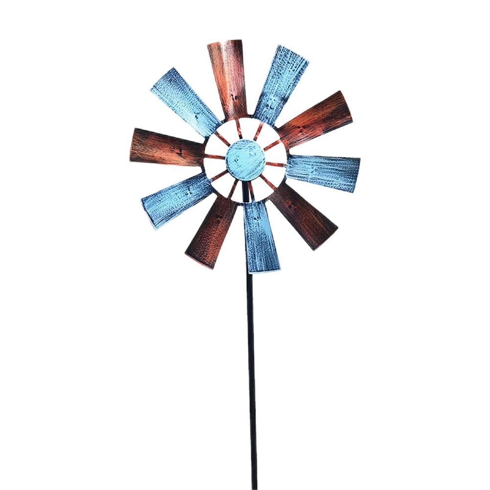 thumbnail image 5 of Ruifaya Molino de viento de metal creativo para decoración de césped y jardín, con energía solar, giratorio, para patio y jardín, 5 of 7