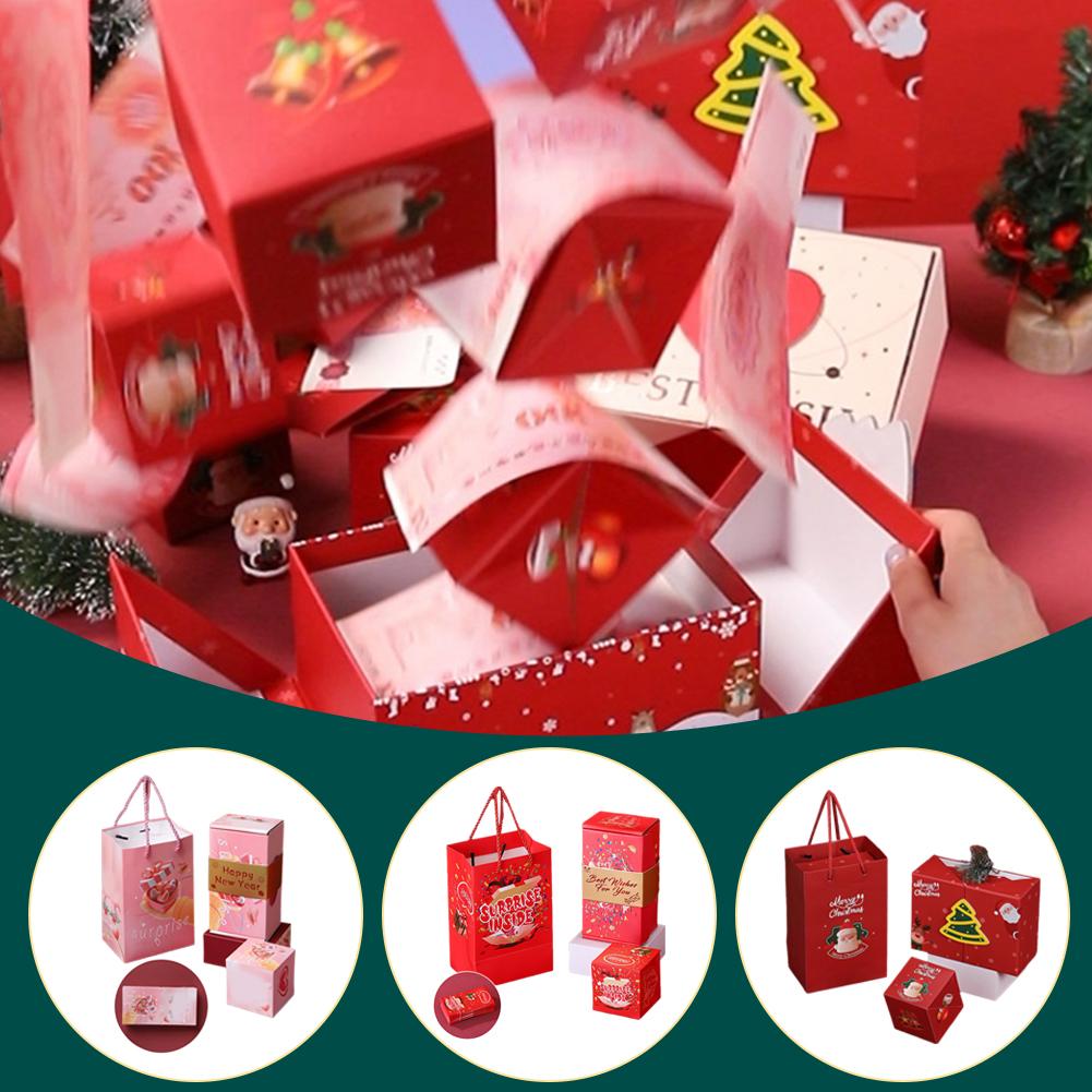 thumbnail image 3 of Ruifaya Caja de regalo con sobre rojo plegable sorpresa que rebota, regalos creativos de cumpleaños, 3 of 7