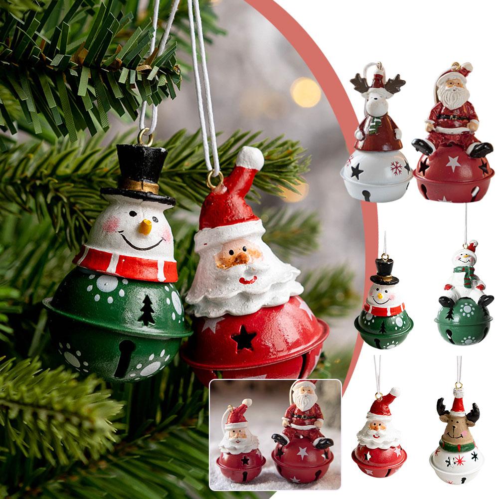 thumbnail image 3 of SGACAI Colgante de campana de hierro para Navidad, adorno de muñeco de nieve, árbol creativo, Navidad B1X0, 3 of 7